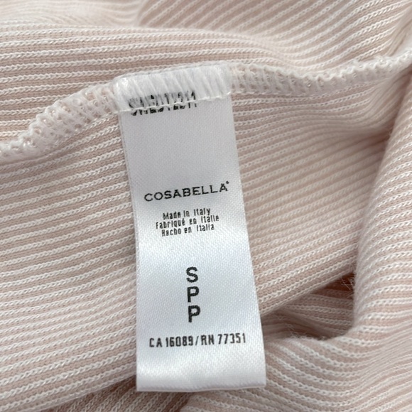 Cosabella Pale Pink Ribbed Sleeveless Lace Detail Loungewear Pajama Romper - Picture 7 of 8